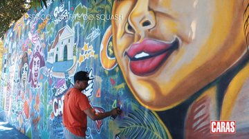 Imagem Casa Caras Pernambuco - O artista plástico e grafiteiro Carlos André apresenta o Grafite do Squash