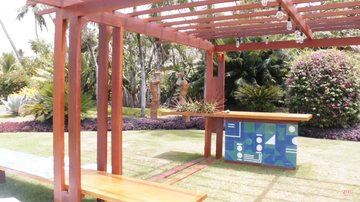 Imagem Casa Caras Pernambuco - As arquitetas Camila Horta e Duda Jungmann apresentam o wood lounge