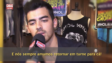 Joe Jonas falou com a TV Caras em passagem pelo Brasil - Divulgação